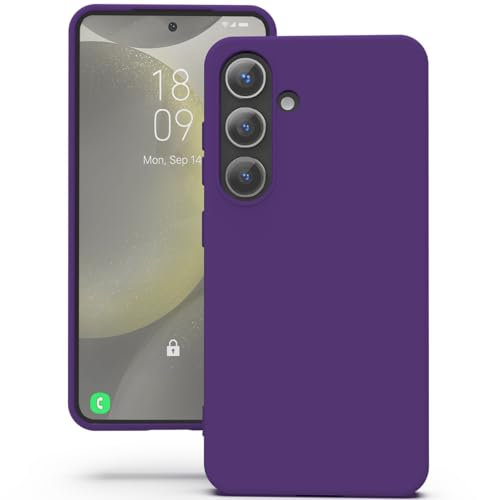 YATWIN Silicone Case for Samsung Galaxy S24 Plus, Soft-Touch, Shockproof, DustProof, Antiskid Full Body Armour Phone Cover for Samsung Galaxy S24 Plus - Purple