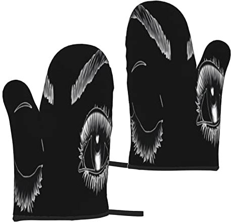 Guantes para microondas, Juegos de 2 Piezas, Guantes para Horno y Soporte para ollas para Barbacoa, cocinar, Hornear, Asar, microondas, Primavera y Verano