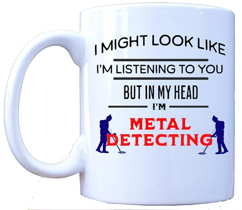 MILLHOUSE PRINTS Metal Detecting Mug - Funny and Relatable Design - Great Mug for Metal Detector Enthusiasts