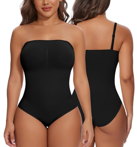 SHAPERIN Donna Body Contenitivo Senza Spalline Shapewear Bodysuit Pancia Piatta Slimming Body Modellante Senza Cuciture Body Shaper