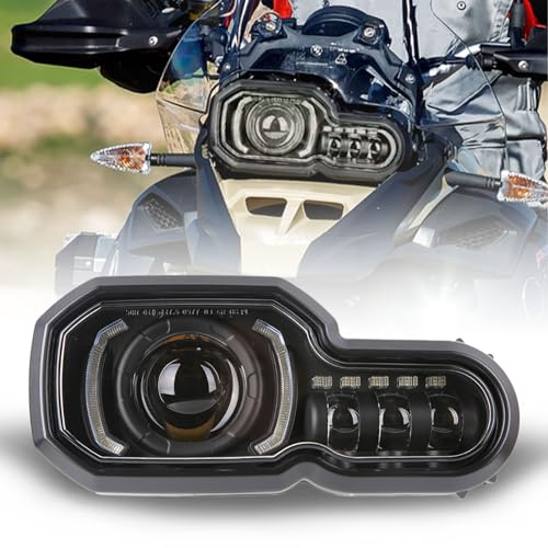 Motorrad-Scheinwerfer 12 V Angel Eyes E-geprüft für Adventure Reparatur | für F800R F800GS F700GS F650GS Adventure, für Beleuchtungsreparatur