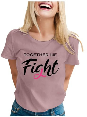 Générique Tee Shirt Femme Rose Pale Tshirt Octobre Rose T Shirt Halloween Femme Chemise Femme Grande Taille Chemise Longue Femme Ete Fluide T Shirts Fantaisie Halloween Tshirt Femme
