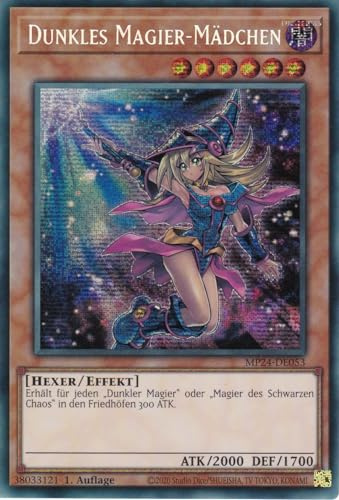 MP24-DE053 - Dunkles Magier-Mädchen - Secret Rare - Deutsch - 1. Auflage - 25th Anniversary Tin: Dueling Mirrores - mit LMS Trading Fieldcenter-Karte Yugioh