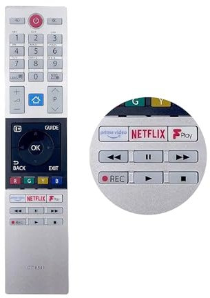 Boulton CT-8541 CT8541 Telecomando per Toshiba Smart TV – CT8541 TV Telecomando Toshiba per SmartTV UHD HD LCD LED Television – Controller CT 8541