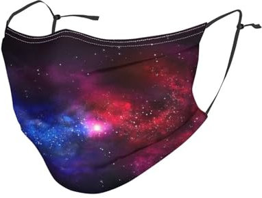 Staubmaske für Erwachsene, Motiv: Galaxie, atmungsaktiv, verstellbar, für Outdoor, Camping, Laufen, Reisen, Arbeit und den täglichen Gebrauch
