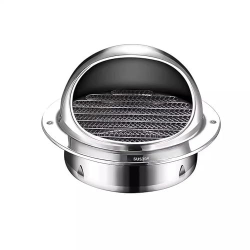 Runde Wand Lüftungsgitter Aus Edelstahl, Abluftventildeckel Mit Insektenschutzgitter, Wetterfeste Lüftungshaube Für Dach Und Wand, Regensicher(160mm/6.3)