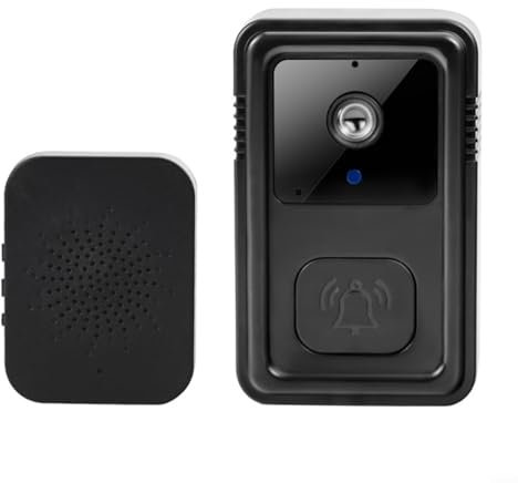 HOHOVYVY Doorbell with Camera, for Ring Doorbell, Smart Doorbell for Tuya WiFi Video Doorbell Motion Detection 1080P HD Video (Black)