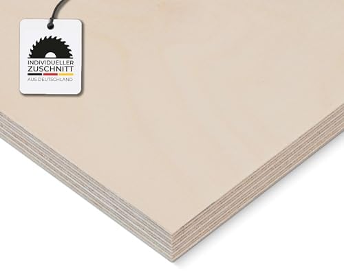 HausFux Multiplex-Platte nach Maß - 1,5 cm starkes Birken-Sperrholz, hohe Stabilität, kreuzweise verleimt - Handwerker-Qualität - Maßanfertigung (Natur, 160 x 60 cm)