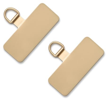 CHUQING Lot de 2 cordons universels pour téléphone portable - Doré - Champagne