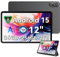 Blackview 12 inch Tablet Android 15 Gaming Tablet with Pen&Case, 36GB + 256GB (Up to 2TB), 2K 90Hz FHD+ IPS Display, 9000mAh/18W, 8MP + 16MP AI Camera, 5G WiFi, GPS- MEGA 2 WIFI, Gray