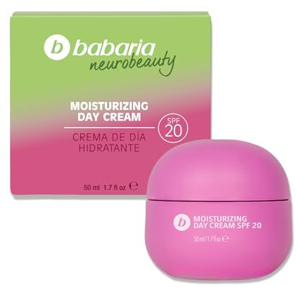Babaria Crème Jour SPF20 Glow | Protection et Éclat Hydratante | 50ml | Crème jour SPF20 effet glow, protège et illumine la peau avec un fini lumineux