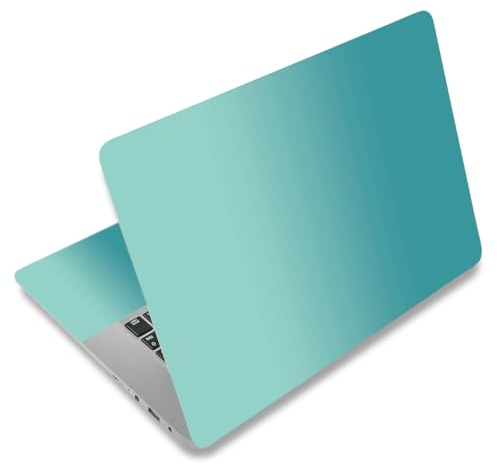Mibbxea 15-15.6 Inch Laptop Skin Sticker, Reusable Vinyl Sticker Film Cover for 13 13.3 14 15.4 Inch Laptops & Netbooks, Scratch-Resistant, Dustproof, Waterproof (093 Ocean Blue - Gradient)