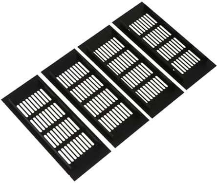 Hemobllo 4 pièces Ventilation Alliage Aluminium pour Meubles Placards et Chaussures Aération Encastrable Facile à Installer pour Circulation Air les Armoires