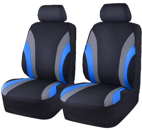 Autositzbezüge Für Ford Fiesta/Focus/Mondeo/Kuga/Edge/Puma/Mustang, Allwetter Atmungsaktiv Sitzschoner Vordersitze Auto Zubehör Innenraum,C Blue