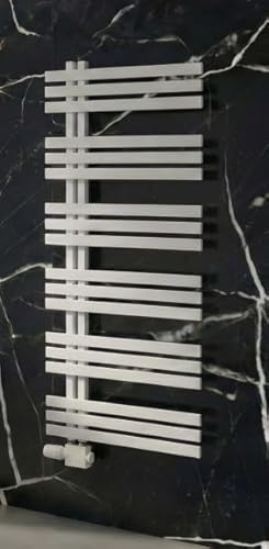 Schulte Ignis Design-Heizkörper 140 x 60 cm Weiß, 603 Watt, Pulverbeschichteter Stahl-Heizkörper für Zentralheizung, Moderner Bad- & Wohnraumheizkörper mit Wandhalterung