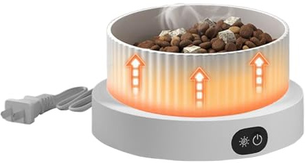 Dewireaey Bebedero Calentado para Perros - Bebedero Termico para Mascotas con Triple Calefactor - Plato Calentador para Gatitos,Uso En Granja Balcón Apartamento Interior Exterior Invierno