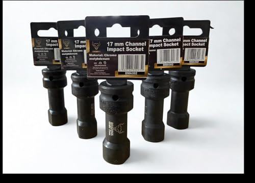 Brahma 17mm Channel Socket 1/2 Drive – Pack of 5 Unistrut Channel Nut Socket for Strut Fixings