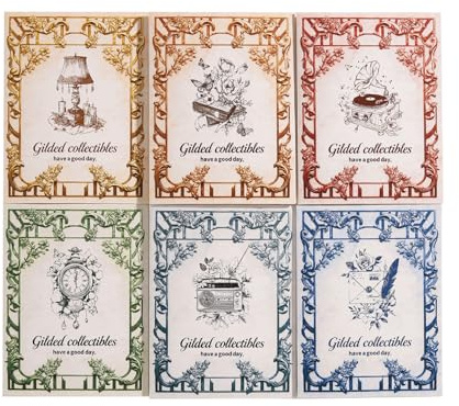 120 pcs Vintage Scrapbook Aufkleber Set für Bullet Journal,Scrapbooking | Transparente Journaling Sticker mit Briefen, Kameras, Blumen und Uhren für Planer, Album & Tagebuch