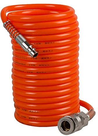 FERM ATA1026 Spiralluftschlauch/Kupplungen, 1 Stück