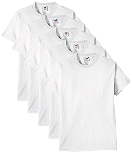 Fruit of the Loom Men's Heavy T Shirt, White, M UK