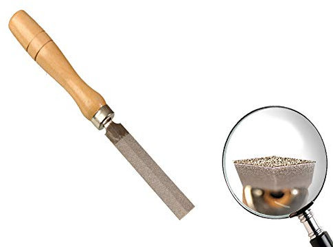 Diamantfeile scharfkantig mit Holzgriff 180mm