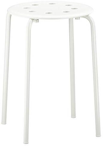 Ikea Marius Hocker, Weiß (Eisen), 40 cm, 7 cm