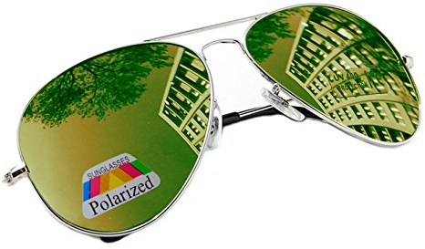 MFAZ Morefaz Ltd Kinder Junge Mädchen Sonnenbrille Gespiegelt Polarisiert Pilot Style Sunglasses (Green Gespiegelt)