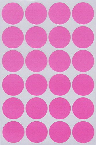 Sticker Pink 25 mm runde Klebepunkte – 2,5 cm Etiketten 360 Stück von Royal Green