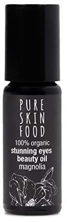 Bio Stunning Eyes Beauty Öl für die Augenpartie von PURE SKIN FOOD | reduziert Augenringe, Schwellungen & Fältchen | 100% bio-zertifizierte Inhaltsstoffe & vegan | 10 ml