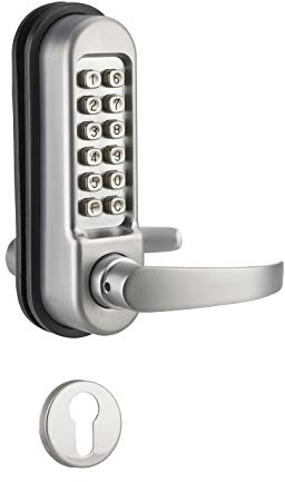 THIRARD - Verrou à Combinaison Mécanique pour Serrure Encastrable - Carré 7 mm - Chromé Mat - 8 000 Combinaisons - Réversible Droite/Gauche - Pour Porte Épaisseur 32 à 55 mm - Gris