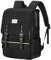 Ronyes Zaino vintage per computer portatile da 15,6 pollici, stile casual, con porta di ricarica USB, per lavoro universitario, zaino nero