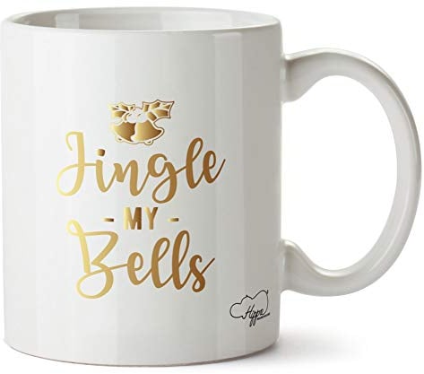 Hippowarehouse Jingle My Bells Printed Mug Cup Ceramic 10oz