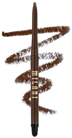 Milani Stay Put Eyeliner - Semi-Sweet (0.01 Ounce) Cruelty-Free Self-Sharpening Eye Pencil with Built-In Smudger - Line & Define Eyes with High Pigment Shades for Long-Lasting Wear