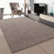 SANAT Teppich Wohnzimmer - Beige Hochflor Langflor Teppiche Modern, Größe: 140x200 cm