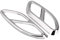 Auspuffabdeckungen, Auspuffblende Keenso 1 Paar Auspuffblende Silber Pipe Cover Blenden für C-Klasse W205 Coupe GLC B-Klasse W246 E-Klasse W212 W213 C207 Coupe A-Klasse W176(Silber)
