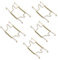 MroMax Lot de 5 crochets muraux invisibles en acier inoxydable de 17,8 cm pour assiettes murales, compatibles avec assiettes décoratives, porte-vaisselle, doré