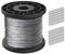 Cuerda de Alambre 1/16, Cable de Acero Inoxidable 304, 100 m de Longitud, 167 KG de Resistencia a la Rotura con 100 Piezas de Abrazaderas de Engarce de Aluminio, Manga de Bucle