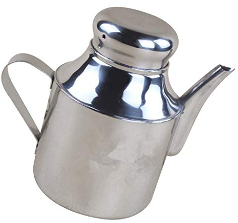 Inzopo Oil Vinegar Bottle Olive Pot Kitchen Sauce Cruet Dispenser Pourer Spirit Jug - Silver, 24OZ 24OZ