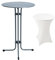 ESTEXO Stehtisch Bistrotisch inkl. Husse Metall Tisch Gartentisch Partytisch Bartisch Ø 70 cm Grau
