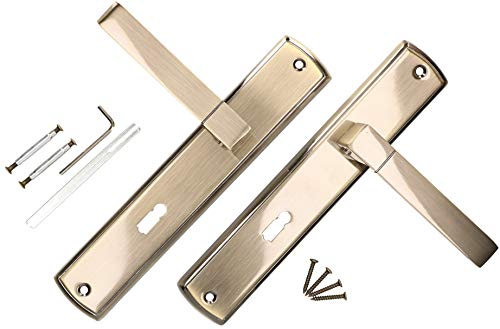 KOTARBAU® Set di maniglie per porta, 90 mm, BB Targhetta lunga Patina, Universale, Modern ZnAl