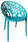 TRISENS Gartenstuhl Kunststoff Stapelstuhl Bistrostuhl Küchenstuhl Stuhl Stapelbar, Farbe:Blau, Menge:1 St.