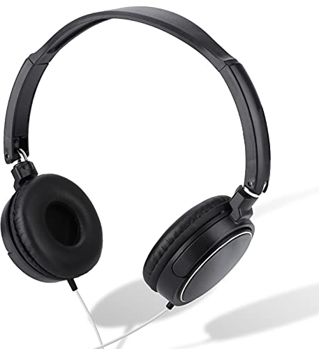 ciciglow Overhead Headphones, Foldable Compact Wired Headset Stereo HiFi Music Headphone for Smartphones Tablets MP3/MP4 Laptops