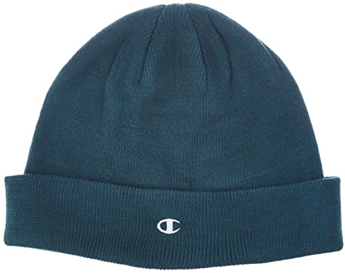 Champion Unisex Knit C-Logo Beanie-Mtze, Teal, Einheitsgröße für alle