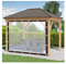 WBBML Cortinas Impermeables, Toldo Transparente Exterior, 0.12mm Lona Transparente Impermeable for Pérgola, Porche, con Ojales (Color : Clear, Size : 2x3m)