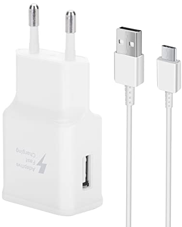 KAIMENGLONG Adaptive Cargador Rápido para Samsung Galaxy S22 S21 S21FE S21+ S20FE S20 S20 Ultra S10 S10e S9 S8 A72 A71 A52 A53 5G/Note10/9/Pixel 2/3/XL, con Kit de Kable USB Tipo C de 1,5 m, Blanco