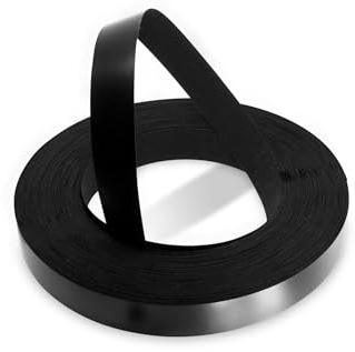 WoodPress® 30 mm Mélamine Noir Mat Bande de Chant en Placage Préencollé – Rouleau de 50 m – Application à Repasser