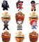 36 Stück Fantasy Horror Manga Cupcake Toppers Halloween Spooky Ghost Cupcake Picks Freitag der 13 Horror Film Halloween Horror Thema Geburtstag Baby Shower Party Kuchen Dekorationen Zubehör…