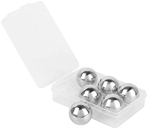 Natudeco 6 uds cubo hielo bola piedra whisky enfriador hielo bola refrigeración acero inoxidable reutilizable redondeado Vodka café cerveza vino