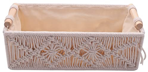 Iunipusy Makramee Aufbewahrungskörbe Box, Makramee Boho Geflochten Geschenkkorb für Badezimmer Aufbewahrungsbox Badezimmer, Toilettenpapier Aufbewahrung, Schlafzimmer