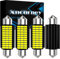 4 Últimas bombillas LED en forma de abanico de 12-24V 211-2 212-2 578 bombillas LED de chip blanco 3014 de 6500 k, sin errores 1,65 canbus de 41 mm, para lámparas de techo circular en tarjeta